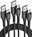 INIU USB C Cable, 【3 Pack】3A QC Fast Charging USB Type C Cable, Nylon Braided (1.6/3.3/10ft) Data Cables Compatible with Samsung Galaxy S10 S9 S8 Plus Note 10 9 LG Google Pixel OnePlus Huawei Etc.
