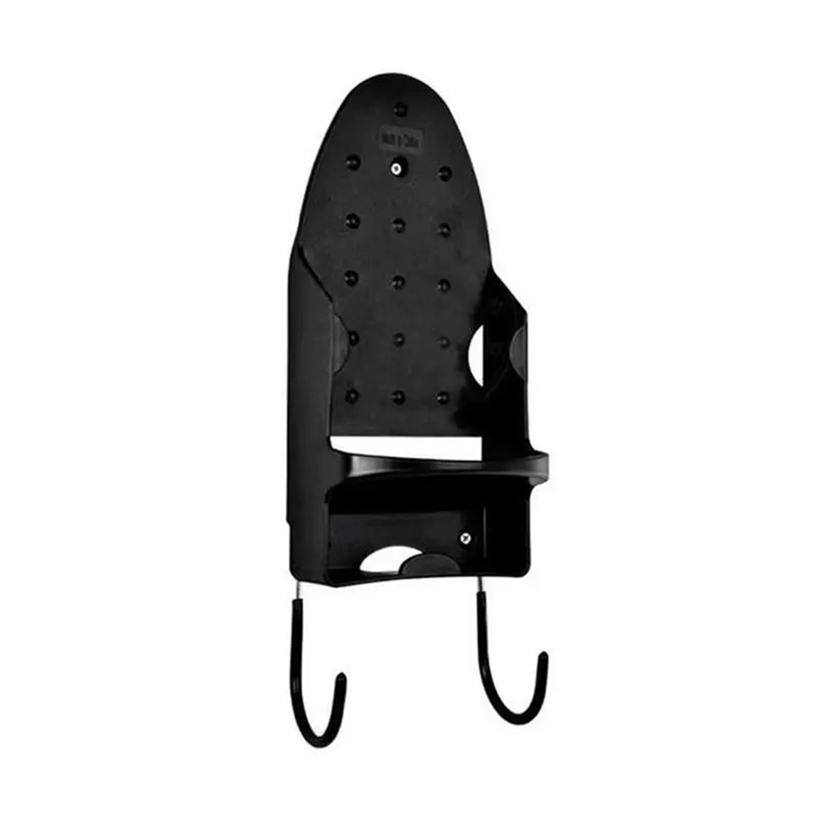 Supporto for ASSE da Stiro Montato a Parete for Porta Hotel Ferro Elettrico for Uso Domestico Appendiabiti for asciugacapelli per Lavanderia | Black