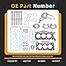 JAVOUKA Head Gasket Set with Bolts, 3.6 Pentastar,for Dodge Avenger/Challenger/Charger/Journey/Durango 11-20,for Jeep Wrangler/Grand Cherokee 11-16,for Ram 1500,for Chrysler 200/300, HS26541PT(90PCS)