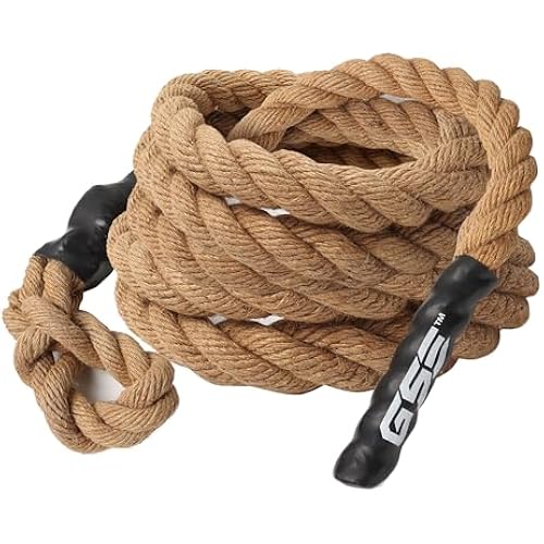 GSE Gym Climbing Rope, 1.5" Diameter Heavy Workout Rope for Indoor/Outdoor