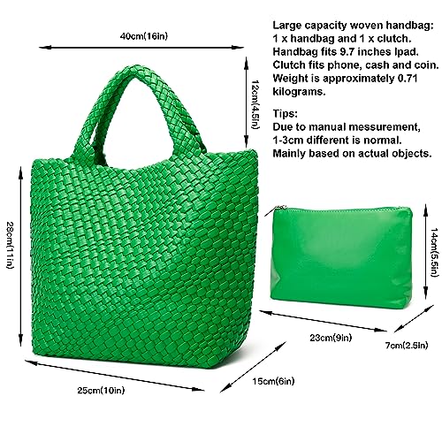 Image of Vegan Leather Purses for Women, Handmade Purses and Handbags Summer Beach Travel Tote Shoulder Bag | WOVEN