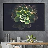 Framed Canvas Wall Art Flora Snapshot Closeup Dark Expressive Farmhouse/Country Floral Multicolor Photography Realism Single - 16x24 inches