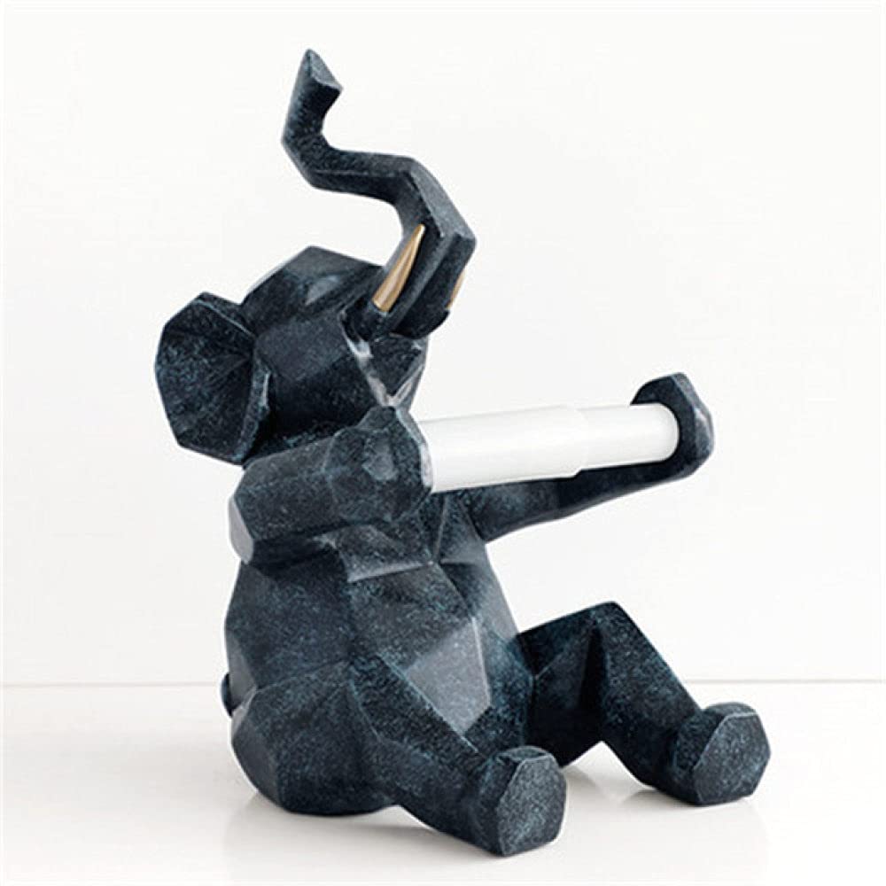 Soporte de papel de pared con estatua de animal para el aseo
