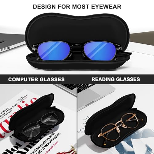 Image of Sunglasses Soft Case, Ultra Light Portable Neoprene Zipper Glasses Case for Men Women