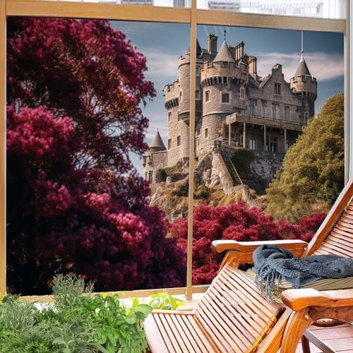 Película para ventana con diseño colorido y flores 17.7x23.6 in pack x2 miniatura 6