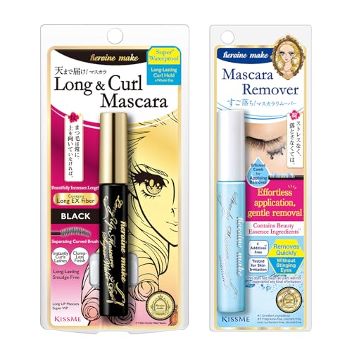 HEROINE MAKE by KISSME Waterproof Mascara Black | Volume and Length by Defining Fiber for Long and...