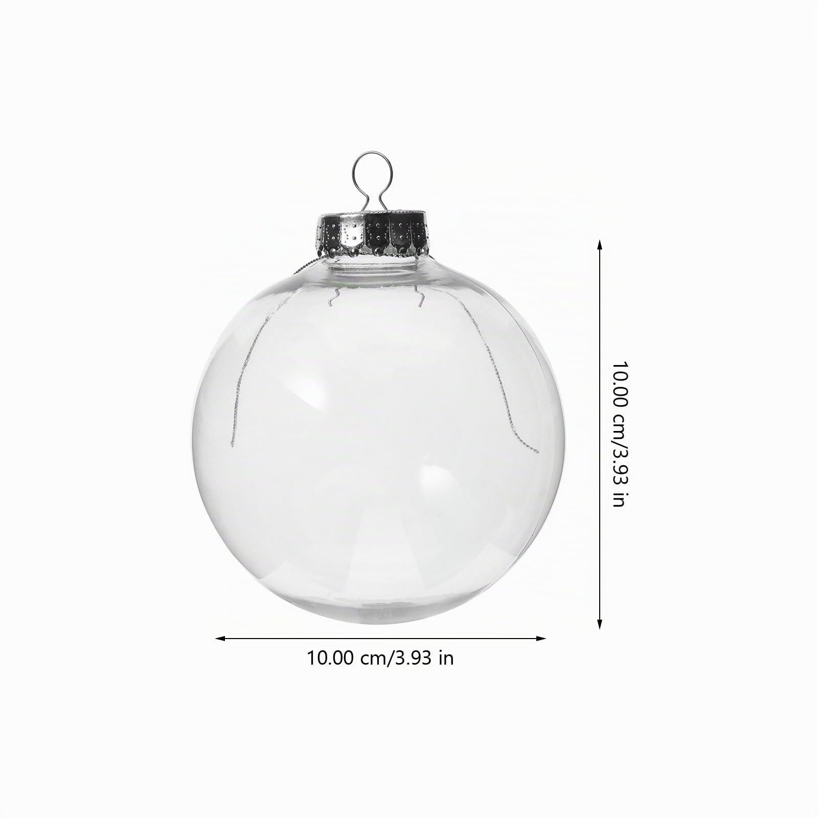 SEWACC Ornements Boules D'ornement Remplissables en Plastique Transparent 10Cm 10Pcs Boules D'ornement De Noël Arbre De Noël Ornements Suspendus pour La Maison De Fête De Mariage