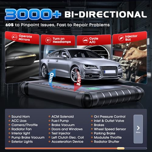 Autel Scanner MaxiCOM MK900BT: 2026 8in MK900-BT V2.0 Bidirectional Scan Tool, 33ft BT Ver. of MK900 MX900 MK808S MK808BT PRO MX808S MK808Z, 40+ Service, 3K+ Active Tests, DOIP CANFD, All System, FCA - Image 6
