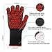 BBQ Gloves, 1472°F Extreme Heat/Fire Resistant Oven Gloves, Non-Slip Silicone Grilling Glove, Kitchen Oven Mitts for Cooking, Grill Potholder, Smoker Baking, Barbecue, Frying, Cutting, Welding, 1 Pair