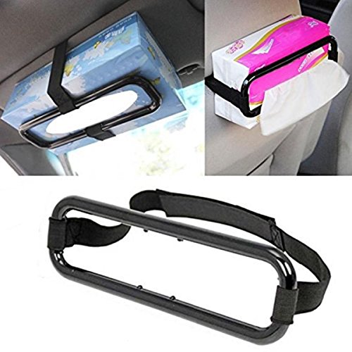 SZSS-Car Sun Visor Tissue Box Holder Paper Towel Napkin Box Cover Seat Back Bracket (1pcs)