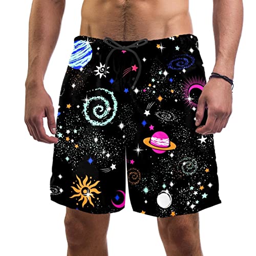 Maillots de bain hommes galaxie JDEZ short de plage séchage rapide