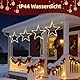 100 LED (2 Stück) Weihnachtsbeleuchtung Fenster, Weihnachtsstern Beleuchtet mit 8 Modi Timer und Fernbedienung, Fensterbeleuchtung Weihnachten Batterie für Weihnachtsdeko, Fenster, Party, Warmweiß