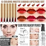 All In One Naked Eyeshadow & Makeup Kit - Includes Liquid Foundation, CC Cream, Lipstick Set, Mascara, Makeup Brush, Sponge, Eyebrow Powder, Soap, Eyeliner Stamp, Primer, Contour Stick & Cosmetic Bag - Image 4