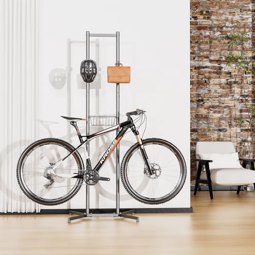 CXWXC Fahrradständer Boden Für 2 Fahrräder Belastbar bis 50kg/110 Pound Fahrrad Ständer Halter Indoor Garage Lagerung im Freien…