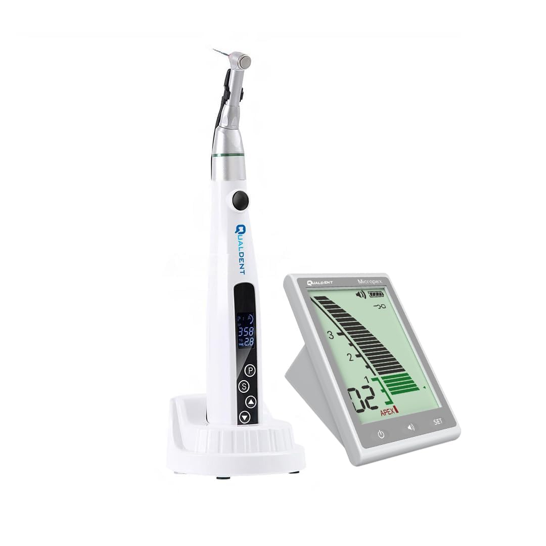 Cordless LED Endomotor with Micropex Apex Locator 16:1 Gear Ratio | Root Canal Endodontic Motor | Auto-Reverse | Reciprocating & Rotary Modes | LED Display | Apex Detection System-image-9