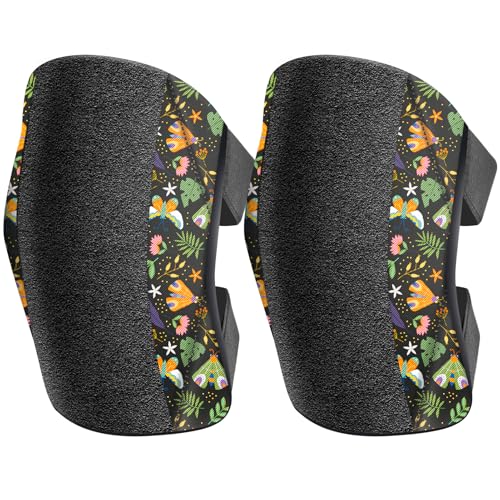 Garden Knee Pads for Women Lightweight Waterproof KneePads for Gardening Anti Slip Leather Foam Padding Kneeling Pads for Flooring and Carpet Cleaning House work Gardening Maintain Knee Protector Butterfly