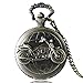 VFDGB Antike Bronze Motorrad Taschenuhr Halskette Anhänger Nostalgic Classic Antike Noble Men Geschenk