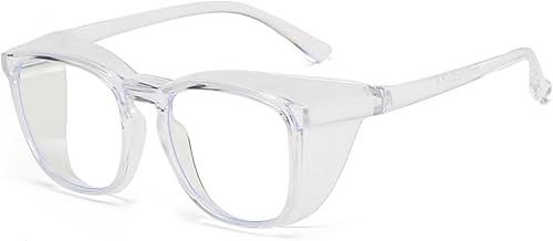 Teumire Safety Glasses for Women Men Clear Frame Anti Fog Goggles Anti Dust Protection Glasses