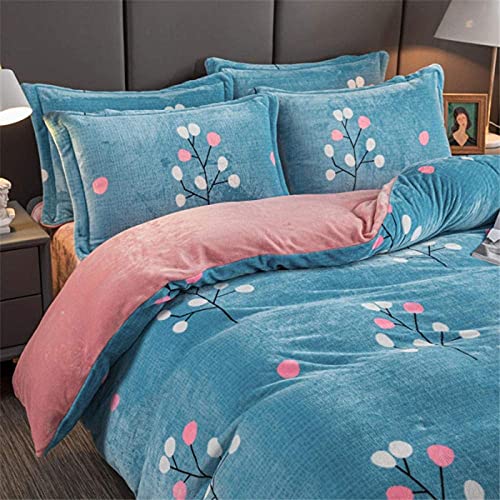 Roupa de cama edredom de 4 peças A nova capa de edredom de vison nuvem de quatro peças espessa de 9