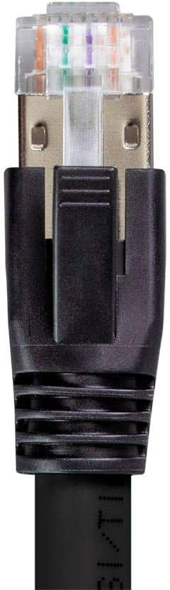 Monoprice 131106 Cat8 Ethernet Network Cable - 7 feet - Black | 2GHz, 40G, 24AWG, S/FTP - Entegrade Series : Electronics