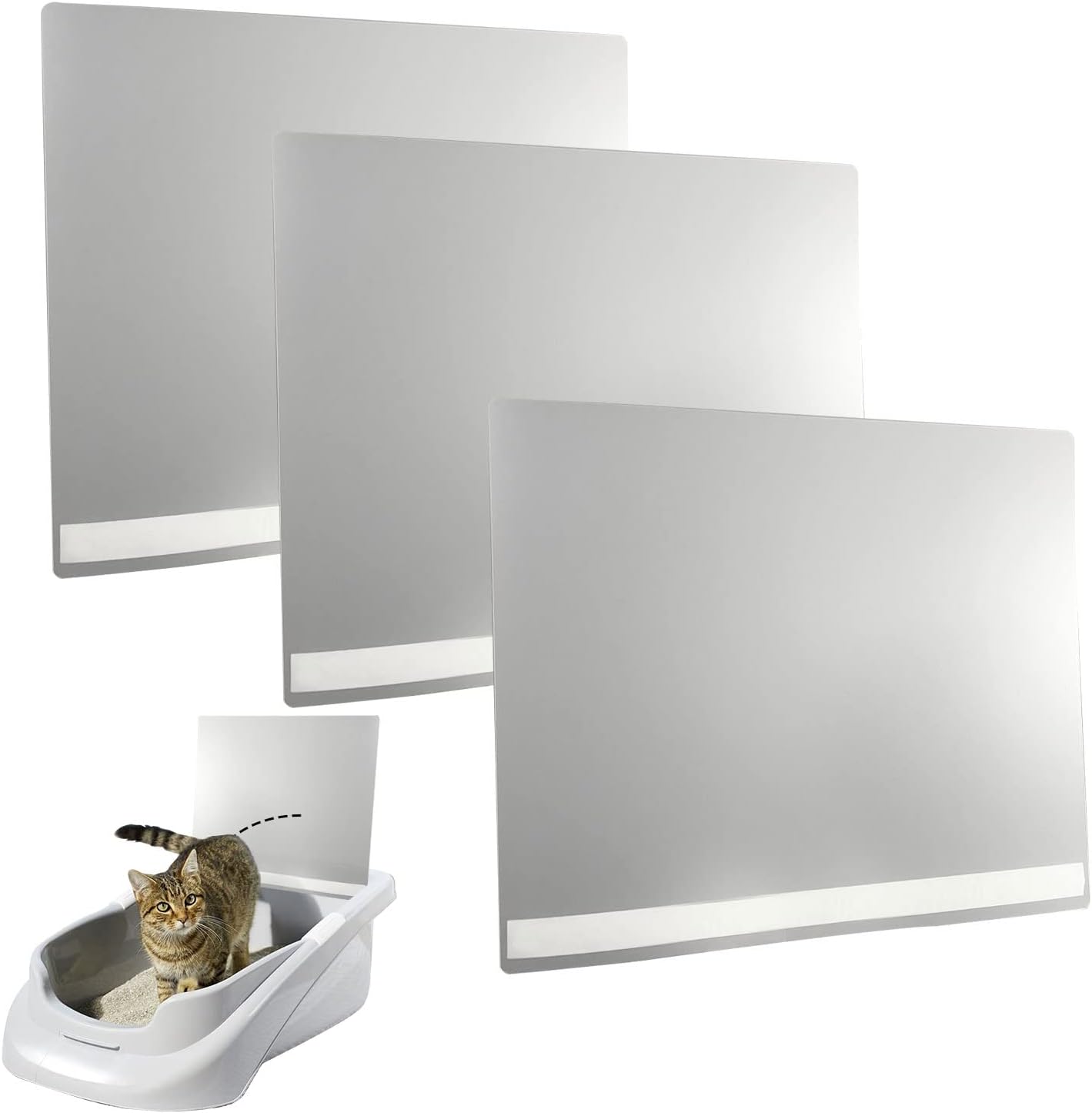 Buy 3 Pcs Cat Litter Box Pee Shields, Easy Clean AntiSplashing