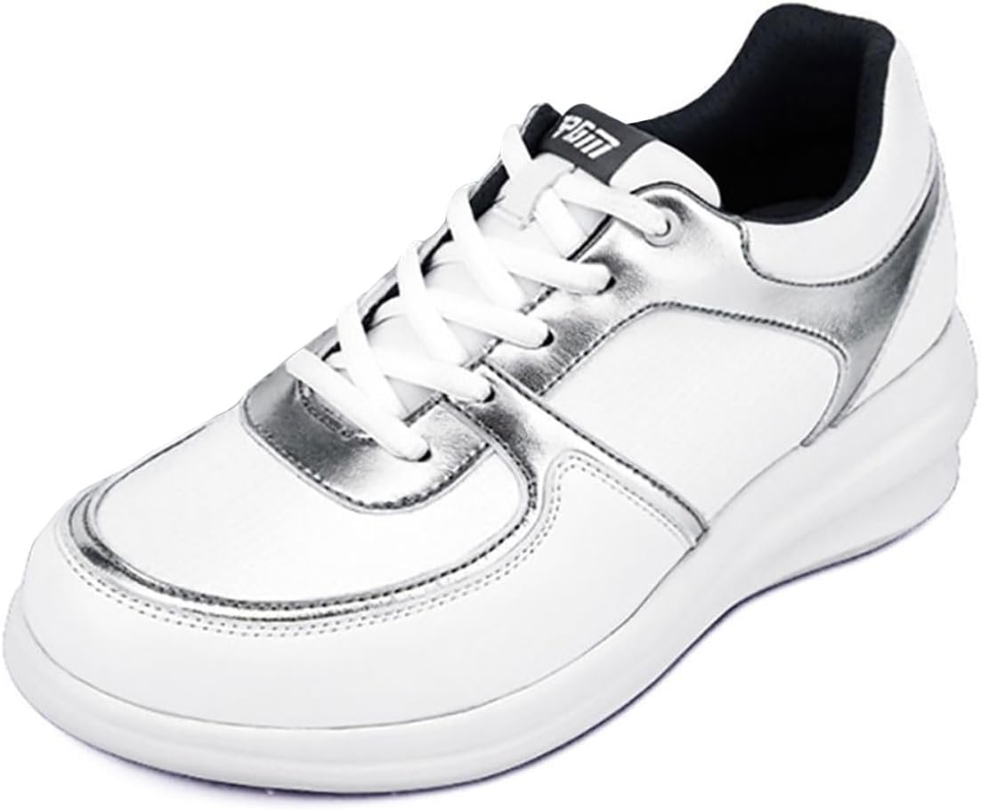 Women's Wedge Golf Sneakers Fashion Inner Heightening Golfing Trainers Breathable Lightweight Casual Shoes