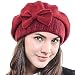 Lady French Beret Wool Beret Chic Beanie Winter Hat Jf-br034 (HY022-Claret)