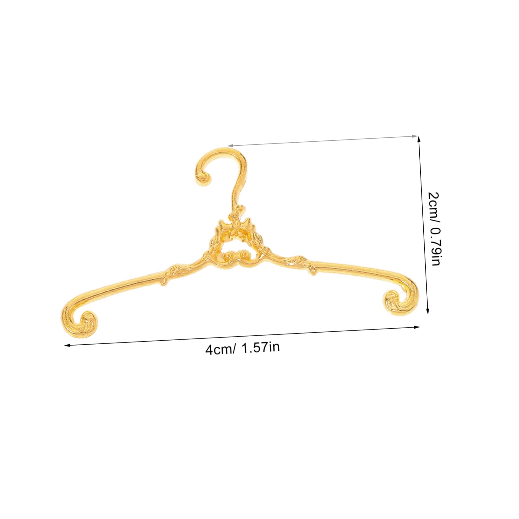 VILLFUL Sturdy Metal Hangers for Dollhouse Mini Garments 10pcs Pet Clothes Hangers Nonslip Design