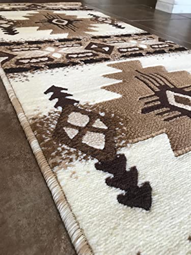 Southwest Native American Runner Area Rug Indian Ivory Concord Design C318 (2 Feet X 7 Feet ) #TOP6