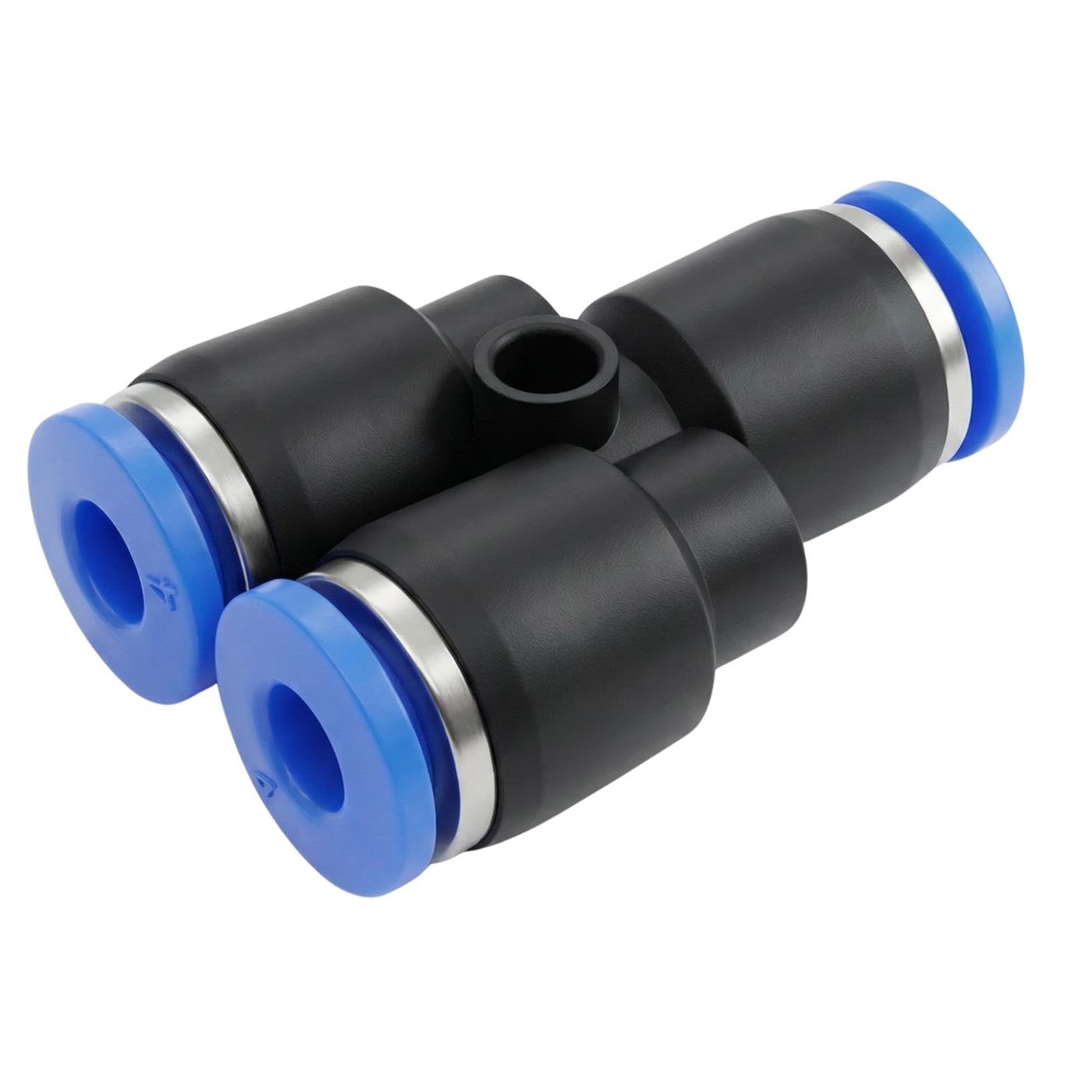 Conector en Y de 4mm con sistema push-in anti fugas para mangueras neumáticas Lumonic