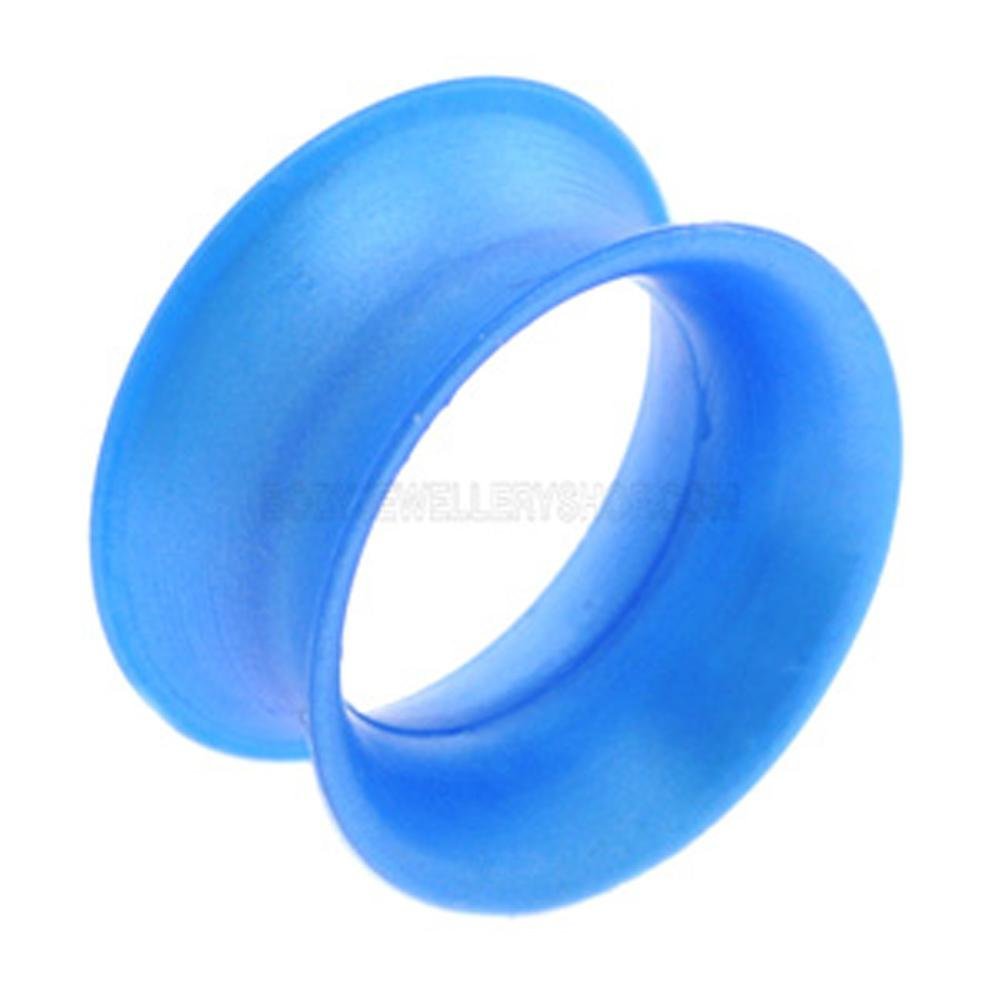 BodyJewelleryShop KAOS Silicone Skin Eyelet - Cobalt Blue Pearl 22mm