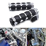 1" 25mm Motorcycle Handlebar Grips Non-Slip Hand Grip with Throttle Assist for Harley Yamaha Kawasik