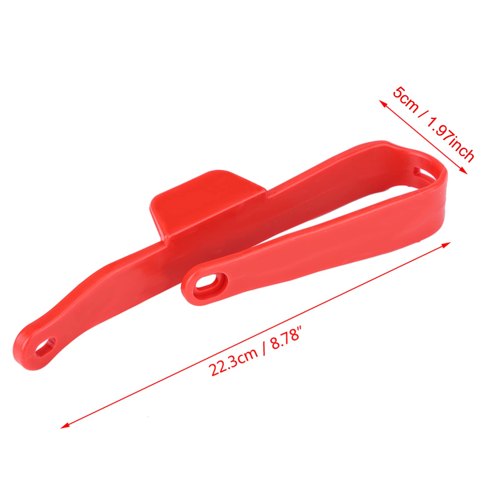Akozon Protezione Forcellone, Protezione Forcellone Posteriore con Cursore Catena Moto per BSE Bosuer BBR CRF70 KLX TTR 110-160cc Dirt Pit Bike(Rosso)