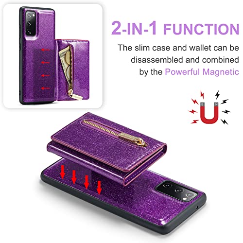 Coque portefeuille Samsung S20 FE violette pour vos sorties - 5