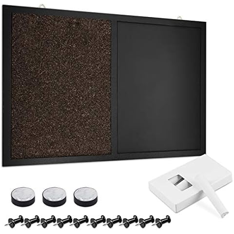 Navaris Magnetic Chalkboard and Cork Board Combo Cover