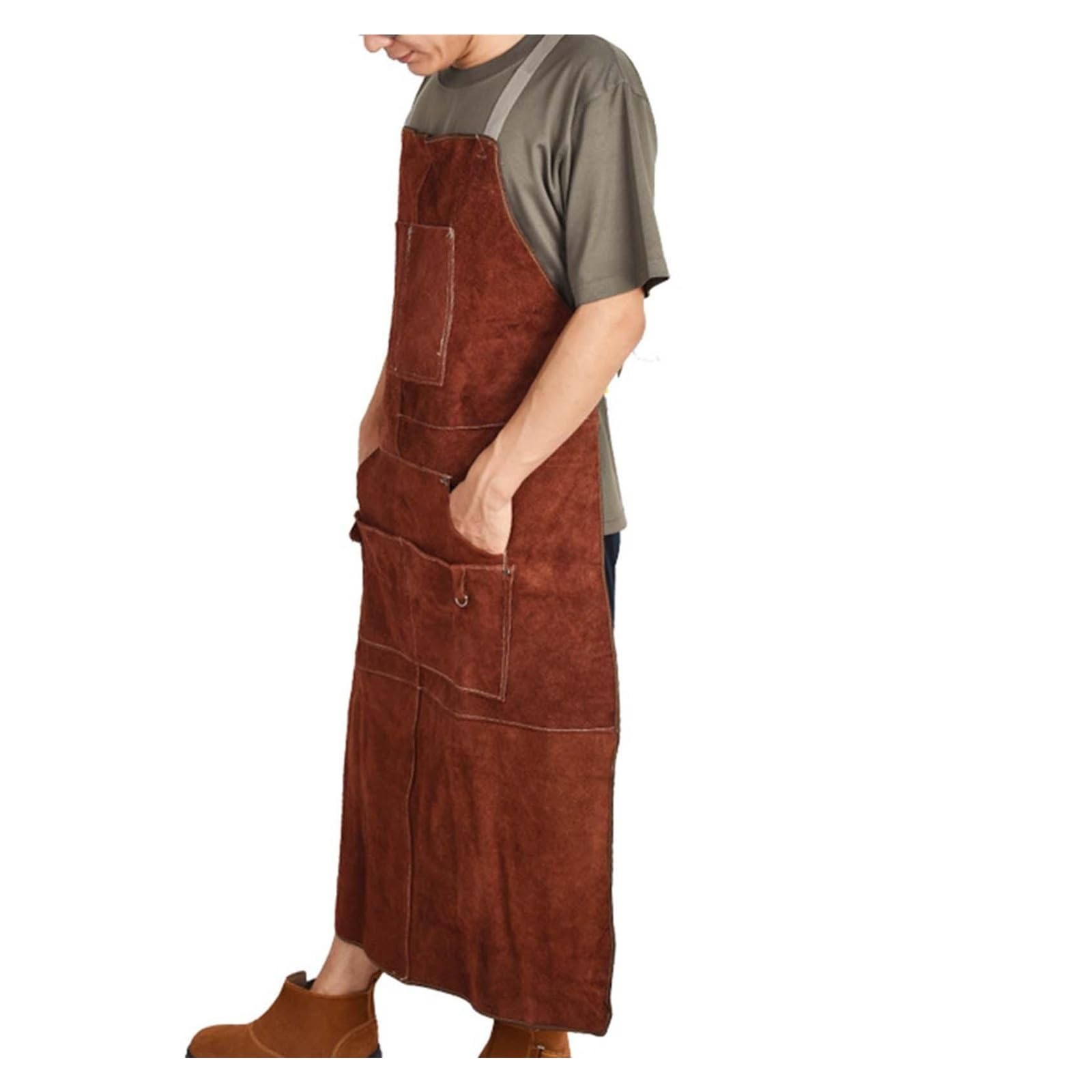 LNHHG Welding Clothes, Leather Welding Work Woodworking Apron for Baking
