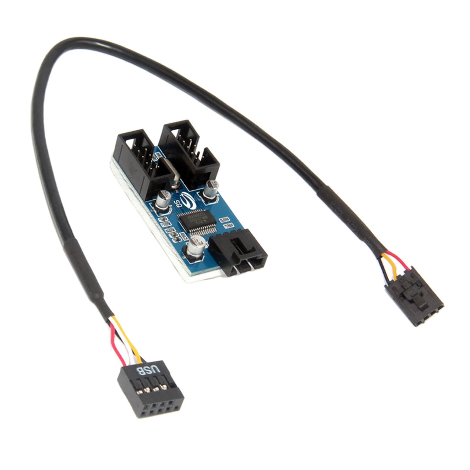 OJIVA 9 Pin USB Header Interface USB Cable Port Adapter for Computer Motherboard 1 to 2 Cable-picture-23