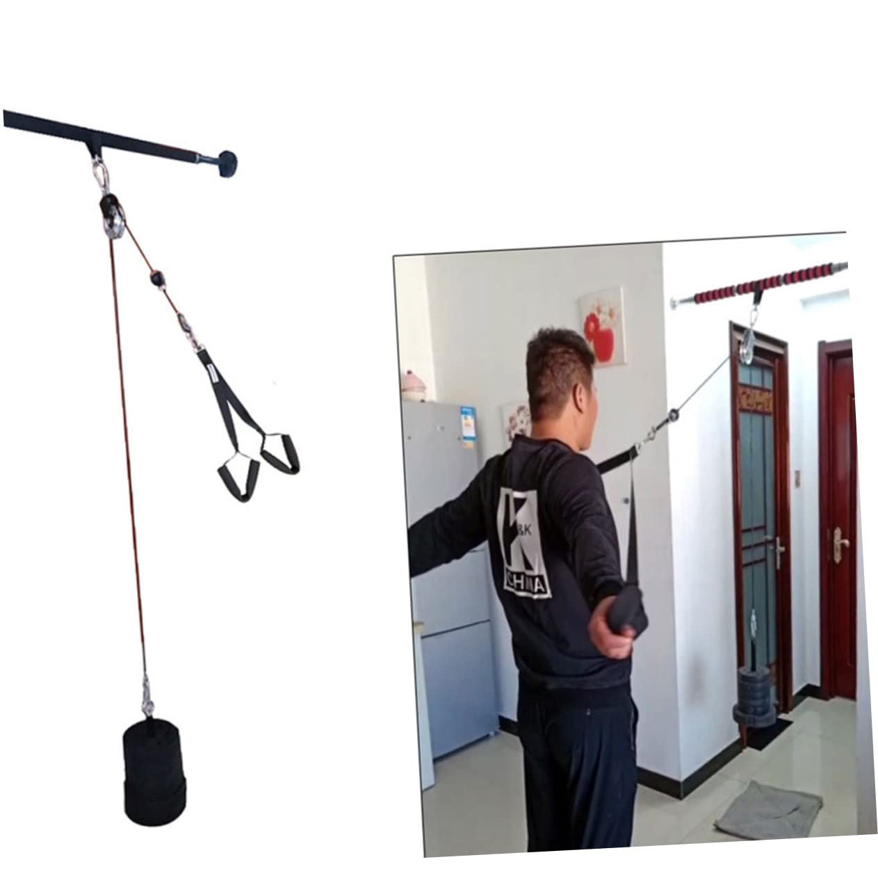 Amosfun Carrucola per Attrezzi Fitness, Ruota Silenziosa in Lega di Alluminio, Cuscinetto, Apertura a Molla, 2 Set per Uso Interno ed Esterno