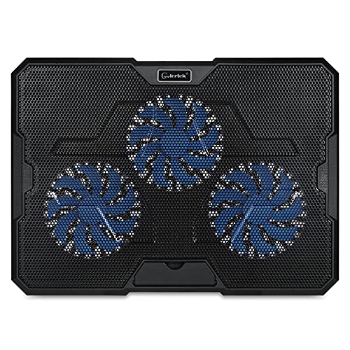 Coolertek-Laptop-Cooling-Pad-Adjustable-Height-Gaming-Laptop-Cooler-Portable-Ultra-Slim-Quiet-Laptop-Notebook-Cooler-Cooling-Pad-Stand-with-3-USB-Powered-Fans-Fits-13-173-Inches-Blue