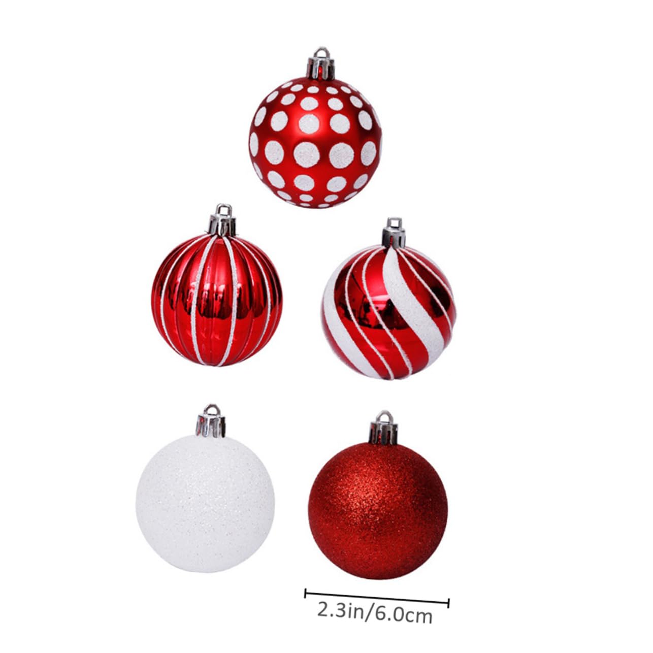 ABOOFAN 60 Pz Ciondolo Palla Di Natale Decorazioni Natalizie Da Appendere Addobbi Per L'albero Di Natale Decorazione Natalizia Decorazioni Per La Casa Di Natale Rosse Plastica Rosso