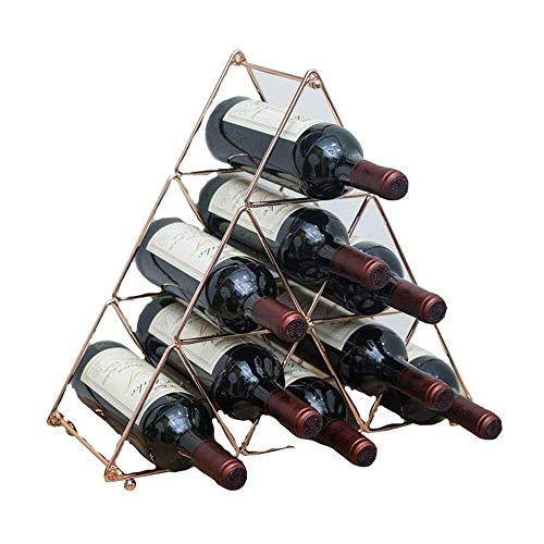 Soporte para 9 botellas diseño geométrico matte brass miniatura 1