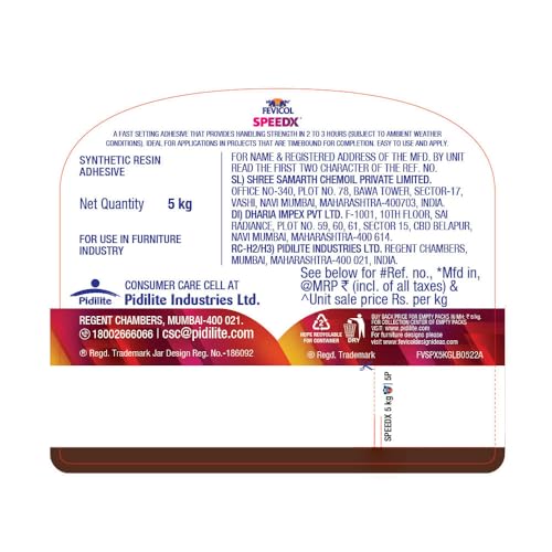 Image of Fevicol Speedx, 5kg| Fast setting adhesive | Handling time of 2 hours | Easy to use and apply