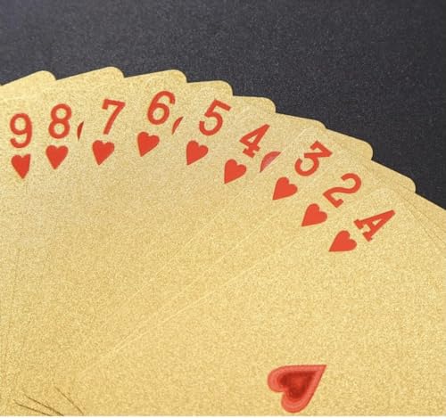 2 barajas de cartas Gold Diamond resistentes y a prueba de agua miniatura 5