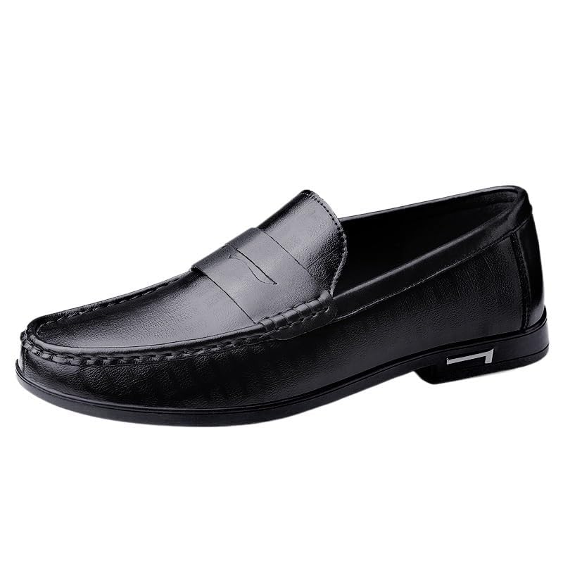 YZABEL Men's Slip On Classic Fashion Casual Dress Business Shoes, Summer Lightweight Comfortable Soft-Soled Non-Slip Oxfords Dress Shoes