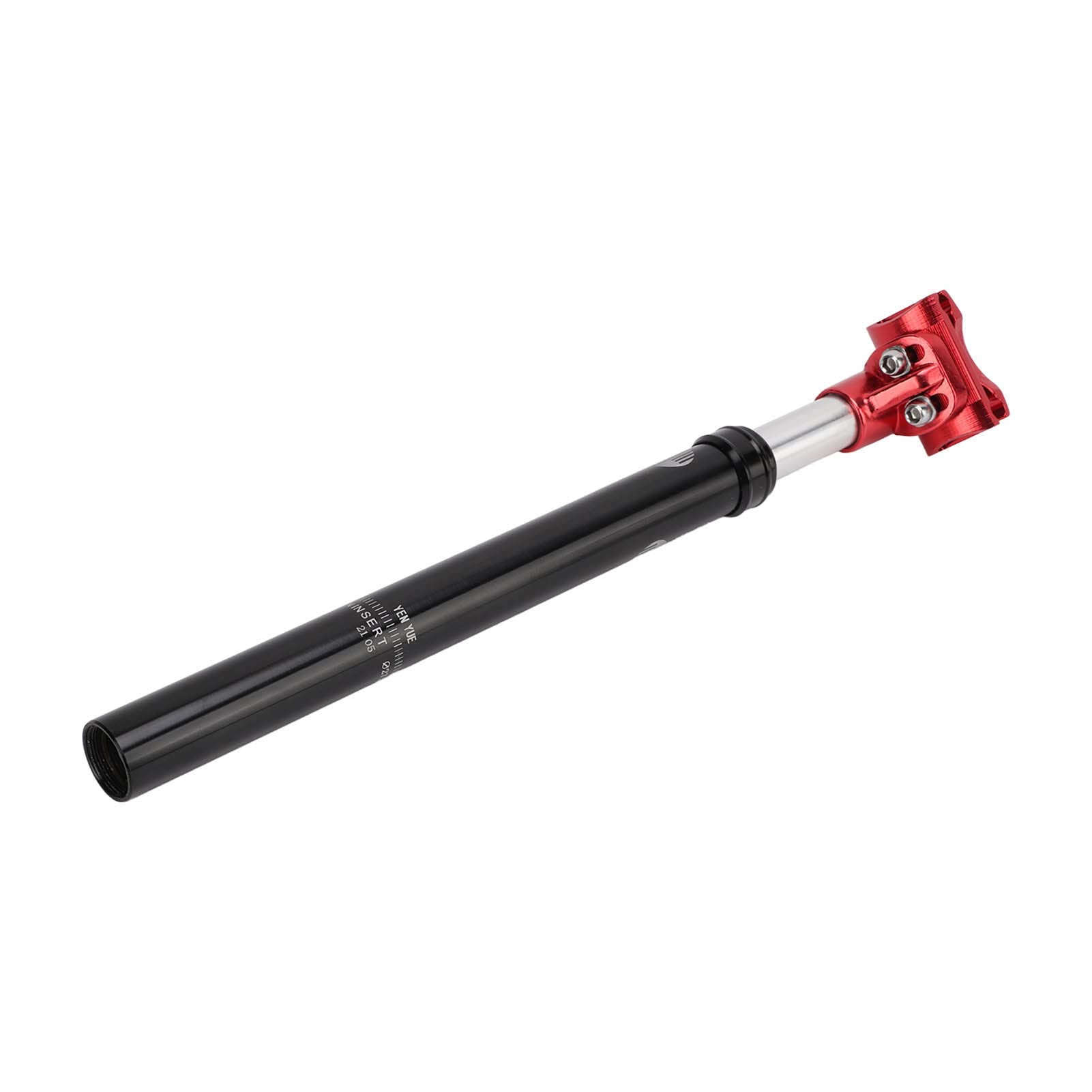 Tige de selle suspendue avec amortisseur à pression d'huile, 27,2 mm, pour VTT, rouge (KSP630-27,2 mm x 350 mm Noir/Rouge)
