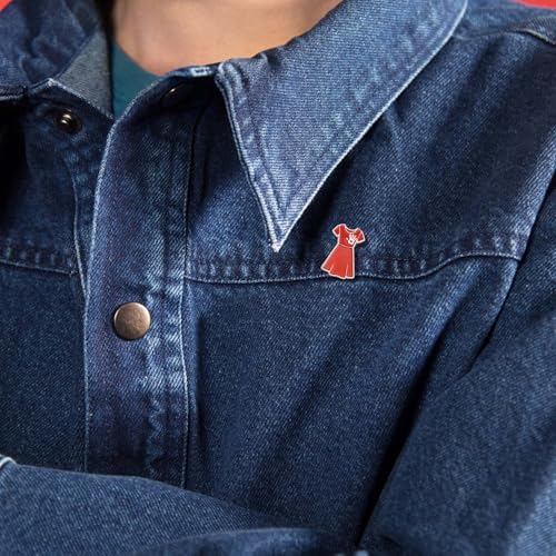 10/pcs Silver Plated Red Dress Day Lapel pins Bulk Support murdered and missing Indigenous women and girls Awareness Month Jewelry Gift - 5