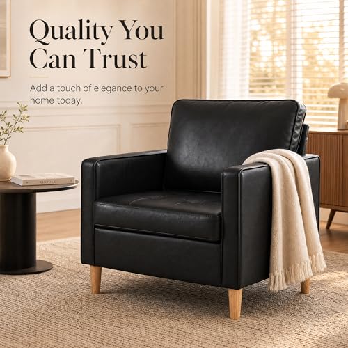 Sillón Plegable Moderno Negro miniatura 3