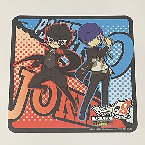ペルソナ　Q2 セガカフェ　ホログラム　スクエア　缶バッジ　主人公　ジョーカー セガコラボカフェ ペルソナQ2 ペルソナ5 主人公 雨宮 蓮