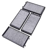 TOPAZ 4Pcs Cabin Air Filter with Carbon Fiber Compatible with BMW X5 2007-2018, X6 2008-2019