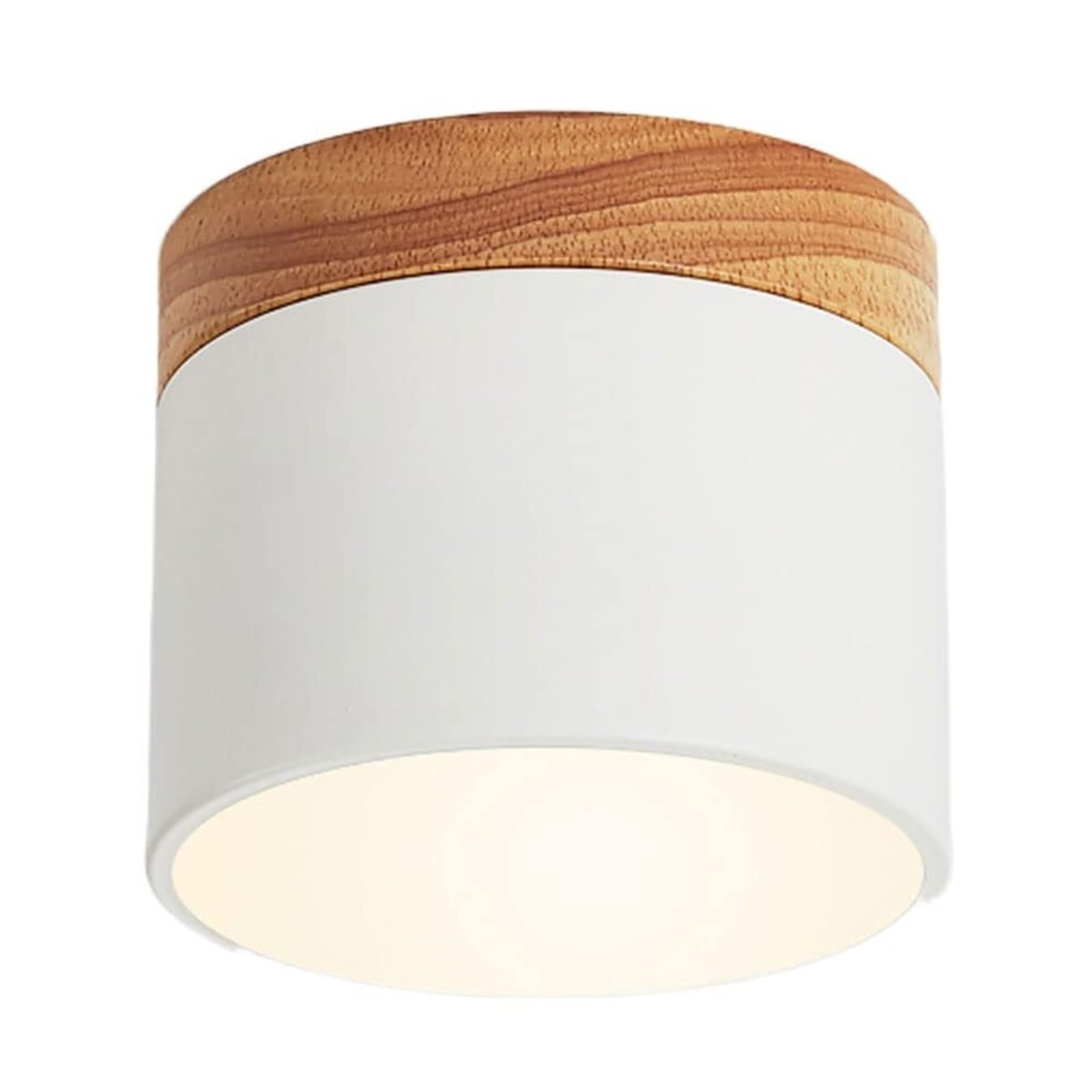 KHUKHU Round Downlight LED Ceiling Lamp Three-Color Dimmable Flush Mount Light Fixture Close to Ceiling Light Fixtures Corridor Decorative Light Home Nordic Entrance Hallway Macaron Light(B)